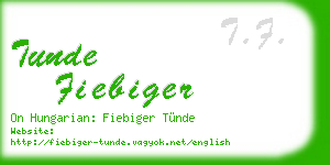 tunde fiebiger business card